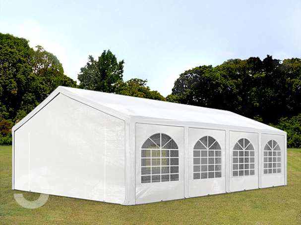 5x8m Partyzelt, PE-Plane, weiß 5x8m Partyzelt, PE-Plane, weiß