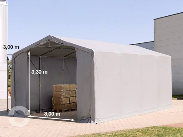 5x8m Zelthalle, PVC-Plane, grau, ohne Statik 5x8m Zelthalle, PVC-Plane, grau, ohne Statik