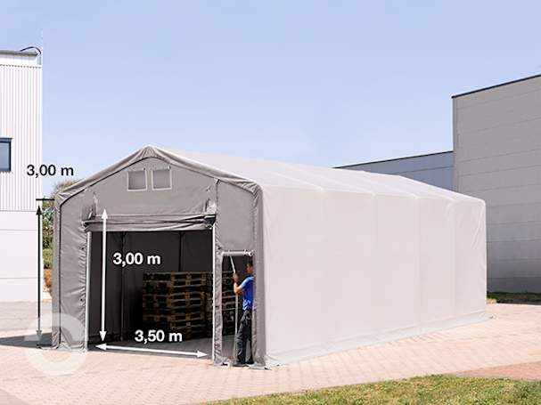 6x10m Zelthalle, PVC-Plane, grau, ohne Statik 6x10m Zelthalle, PVC-Plane, grau, ohne Statik