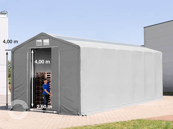 6x12m Zelthalle, PVC-Plane, grau, ohne Statik 6x12m Zelthalle, PVC-Plane, grau, ohne Statik