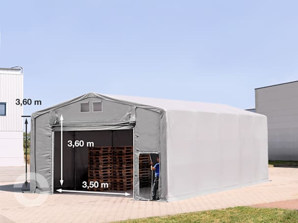 8x10m Zelthalle, PVC-Plane, grau, ohne Statik 8x10m Zelthalle, PVC-Plane, grau, ohne Statik