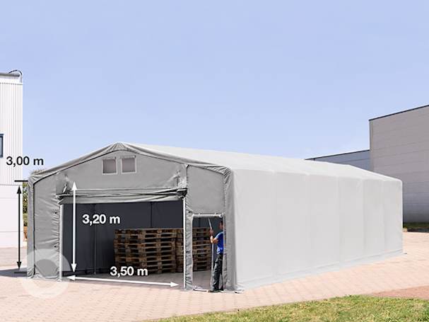8x12m Zelthalle, PVC-Plane, grau, ohne Statik 8x12m Zelthalle, PVC-Plane, grau, ohne Statik