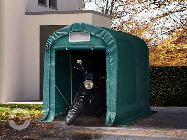 1,6x2,4m Zeltgarage, PVC-Plane, dunkelgrün, ohne Statik