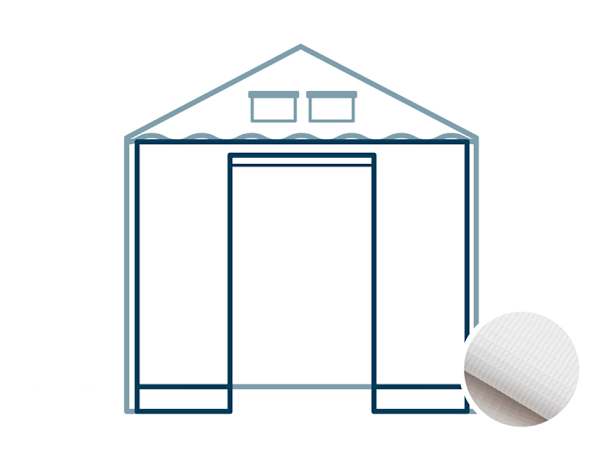 3 m breites Giebelteil für PVC-Partyzelt mit 2,6 m Seitenhöhe