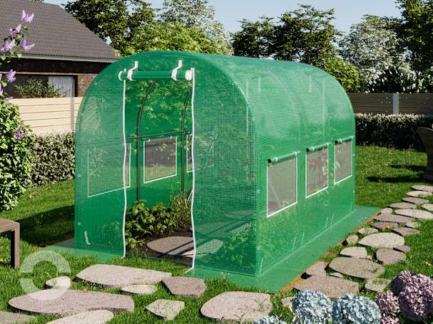 2x3m Foliengewächshaus, PE-Plane, grün
