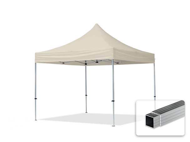 3x3m Aluminium Faltpavillon, ohne Seitenteile, creme 3x3m Aluminium Faltpavillon, ohne Seitenteile, creme