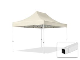3x4,5m Stahl Faltpavillon, ohne Seitenteile, creme 3x4,5m Stahl Faltpavillon, ohne Seitenteile, creme