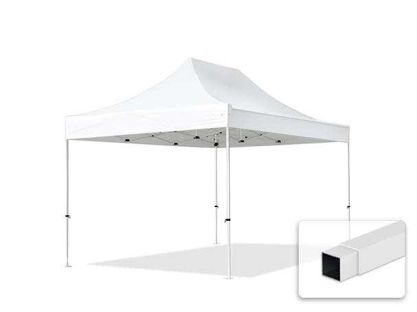 3x4,5m Stahl Faltpavillon, ohne Seitenteile, weiß 3x4,5m Stahl Faltpavillon, ohne Seitenteile, weiß