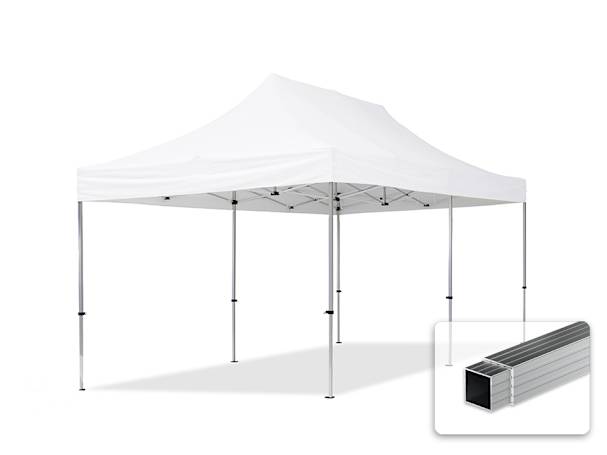 3x6m Aluminium Faltpavillon, ohne Seitenteile, weiß 3x6m Aluminium Faltpavillon, ohne Seitenteile, weiß