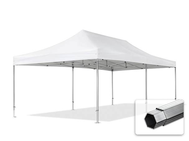 4x8m Aluminium Faltpavillon, ohne Seitenteile, weiß 4x8m Aluminium Faltpavillon, ohne Seitenteile, weiß