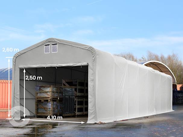 5x20m Zelthalle, PVC-Plane, grau, ohne Statik 5x20m Zelthalle, PVC-Plane, grau, ohne Statik
