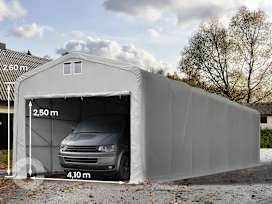 5x16m Zeltgarage, PVC-Plane, grau, ohne Statik 5x16m Zeltgarage, PVC-Plane, grau, ohne Statik