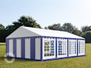 5x8m Partyzelt, PVC-Plane, blau-weiß 5x8m Partyzelt, PVC-Plane, blau-weiß