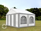 3x4m Partyzelt, PE-Plane, grau-weiß 3x4m Partyzelt, PE-Plane, grau-weiß