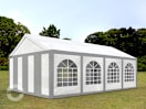 4x8m Partyzelt, PE-Plane, grau-weiß 4x8m Partyzelt, PE-Plane, grau-weiß