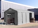 4x10 m Lagerzelt, PVC-Plane, grau, mit Bodenrahmen, ohne Statik 4x10 m Lagerzelt, PVC-Plane, grau, mit Bodenrahmen, ohne Statik