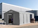 5x10 m Lagerzelt, PVC-Plane, grau, mit Bodenrahmen, ohne Statik 5x10 m Lagerzelt, PVC-Plane, grau, mit Bodenrahmen, ohne Statik