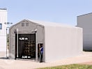 5x10m Zelthalle, PRIMEtex-Plane, grau, mit Statik (Betonuntergrund) 5x10m Zelthalle, PRIMEtex-Plane, grau, mit Statik (Betonuntergrund)