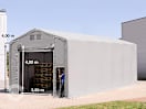 6x12m Zelthalle, PVC-Plane, grau, mit Statik (Erduntergrund) 6x12m Zelthalle, PVC-Plane, grau, mit Statik (Erduntergrund)