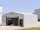 8x8m Zelthalle, PVC-Plane, grau, ohne Statik 8x8m Zelthalle, PVC-Plane, grau, ohne Statik
