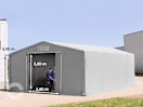 8x8m Zelthalle, PRIMEtex-Plane, grau, mit Statik (Erduntergrund) 8x8m Zelthalle, PRIMEtex-Plane, grau, mit Statik (Erduntergrund)