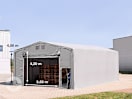 8x10m Zelthalle, PVC-Plane, grau, mit Statik (Betonuntergrund) 8x10m Zelthalle, PVC-Plane, grau, mit Statik (Betonuntergrund)