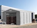 8x12 m Lagerzelt, PVC-Plane, grau, mit Bodenrahmen, mit Statik (Erduntergrund) 8x12 m Lagerzelt, PVC-Plane, grau, mit Bodenrahmen, mit Statik (Erduntergrund)