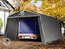 3,3x6,2m Zeltgarage, PE-Plane, grau 3,3x6,2m Zeltgarage, PE-Plane, grau