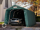 3,3x4,8m Zeltgarage, PRIMEtex-Plane, dunkelgrün, mit Statik (Betonuntergrund)