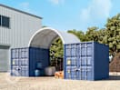 4x3m Container Überdachung, PRIMEtex-Plane, weiß, mit Statik