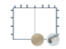 Seitenwand mit mittigem Reißverschluss als Tür für 3 m breiten Faltpavillon mit 32 mm Aluminiumgestänge, creme Seitenwand mit mittigem Reißverschluss als Tür für 3 m breiten Faltpavillon mit 32 mm Aluminiumgestänge, creme