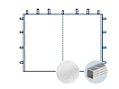 Seitenwand mit mittigem Reißverschluss als Tür für 3 m breiten Faltpavillon mit 32 mm Aluminiumgestänge, weiß Seitenwand mit mittigem Reißverschluss als Tür für 3 m breiten Faltpavillon mit 32 mm Aluminiumgestänge, weiß