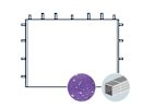 Seitenwand ohne Fenster für 3 m breiten Faltpavillon mit 32 mm Aluminiumgestänge, lila Seitenwand ohne Fenster für 3 m breiten Faltpavillon mit 32 mm Aluminiumgestänge, lila