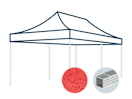 Ersatzdach für 3x6 m Faltpavillon mit 32 mm Aluminiumgestänge, rot Ersatzdach für 3x6 m Faltpavillon mit 32 mm Aluminiumgestänge, rot