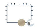 Seitenwand ohne Fenster für 3 m breiten Faltpavillon mit 30 mm Stahlgestänge, creme Seitenwand ohne Fenster für 3 m breiten Faltpavillon mit 30 mm Stahlgestänge, creme