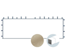 Seitenwand ohne Fenster für 6 m breiten Faltpavillon mit 30 mm Stahlgestänge, creme Seitenwand ohne Fenster für 6 m breiten Faltpavillon mit 30 mm Stahlgestänge, creme