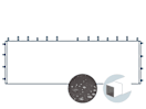Seitenwand ohne Fenster für 6 m breiten Faltpavillon mit 30 mm Stahlgestänge, dunkelgrau Seitenwand ohne Fenster für 6 m breiten Faltpavillon mit 30 mm Stahlgestänge, dunkelgrau
