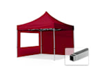 3x3m Aluminium Faltpavillon, inkl. 2 Seitenteile, rot