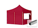 3x3m Aluminium Faltpavillon, inkl. 4 Seitenteile, rot 3x3m Aluminium Faltpavillon, inkl. 4 Seitenteile, rot