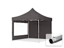 3x3m Aluminium Faltpavillon, inkl. 2 Seitenteile, dunkelgrau 3x3m Aluminium Faltpavillon, inkl. 2 Seitenteile, dunkelgrau