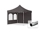 3x3m Aluminium Faltpavillon, inkl. 2 Seitenteile, dunkelgrau 3x3m Aluminium Faltpavillon, inkl. 2 Seitenteile, dunkelgrau