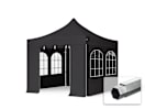 3x3m Aluminium Faltpavillon, inkl. 4 Seitenteile, schwarz 3x3m Aluminium Faltpavillon, inkl. 4 Seitenteile, schwarz