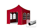 3x3m Aluminium Faltpavillon, inkl. 4 Seitenteile, rot 3x3m Aluminium Faltpavillon, inkl. 4 Seitenteile, rot