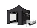 3x3m Aluminium Faltpavillon, inkl. 4 Seitenteile, schwarz 3x3m Aluminium Faltpavillon, inkl. 4 Seitenteile, schwarz