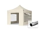 3x3m Aluminium Faltpavillon, inkl. 4 Seitenteile, creme 3x3m Aluminium Faltpavillon, inkl. 4 Seitenteile, creme