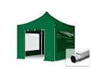 3x3m Aluminium Faltpavillon, inkl. 4 Seitenteile, dunkelgrün 3x3m Aluminium Faltpavillon, inkl. 4 Seitenteile, dunkelgrün