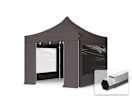 3x3m Aluminium Faltpavillon, inkl. 4 Seitenteile, dunkelgrau 3x3m Aluminium Faltpavillon, inkl. 4 Seitenteile, dunkelgrau