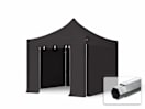 3x3m Aluminium Faltpavillon, inkl. 4 Seitenteile, schwarz 3x3m Aluminium Faltpavillon, inkl. 4 Seitenteile, schwarz