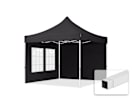 3x3m Stahl Faltpavillon, inkl. 2 Seitenteile, schwarz 3x3m Stahl Faltpavillon, inkl. 2 Seitenteile, schwarz