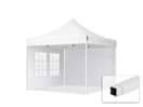 3x3m Stahl Faltpavillon, inkl. 2 Seitenteile, weiß 3x3m Stahl Faltpavillon, inkl. 2 Seitenteile, weiß